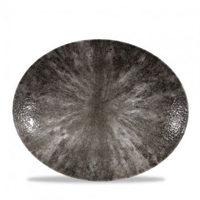 Блюдо овальное 31,7х25,5 см, без борта, Stone Quartz Black