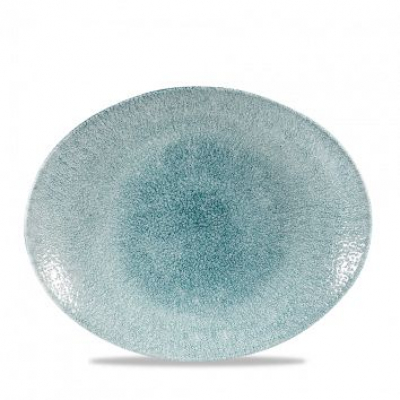 Блюдо овальное 31,7х25,5 см, без борта, Raku Jade Green