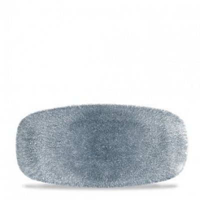 Блюдо прямоугольное 29,8х15,3 см, без борта, Raku Topaz Blue