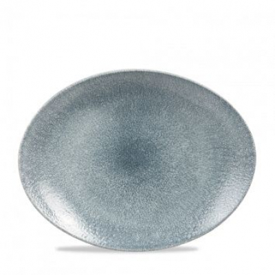 Блюдо овальное 31,7х25,5 см, без борта, Raku Topaz Blue