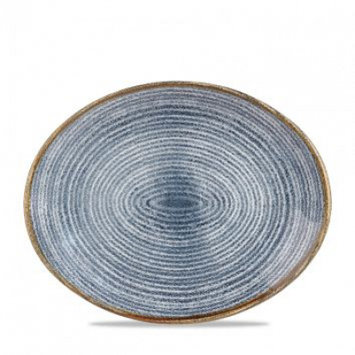 Блюдо овальное 31,7х25,5 см, без борта, цвет Studio Prints Slate Blue