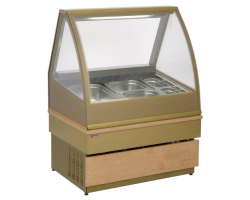 Витрина охлаждаемая для салатов Unis Georgia III Salad 150 double glass, inox