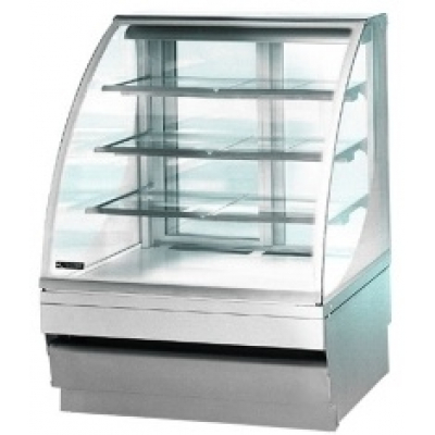 Витрина кондитерская Norpe Saga-90-h-st.st/oak +65...+80