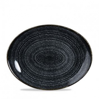 Блюдо овальное 31,7х25,5 см, без борта, цвет Studio Prints Charcoal Black